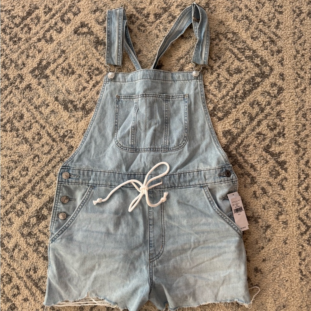 American Eagle Outfitters Light Blue Denim Button-Up